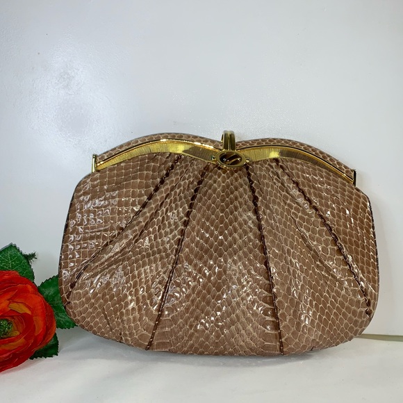 Judith Leiber Handbags - Judith Lieber Peyton Snakeskin Purse